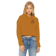 Load image into Gallery viewer, Fire Ladies Cropped Raw Edge Hoodie